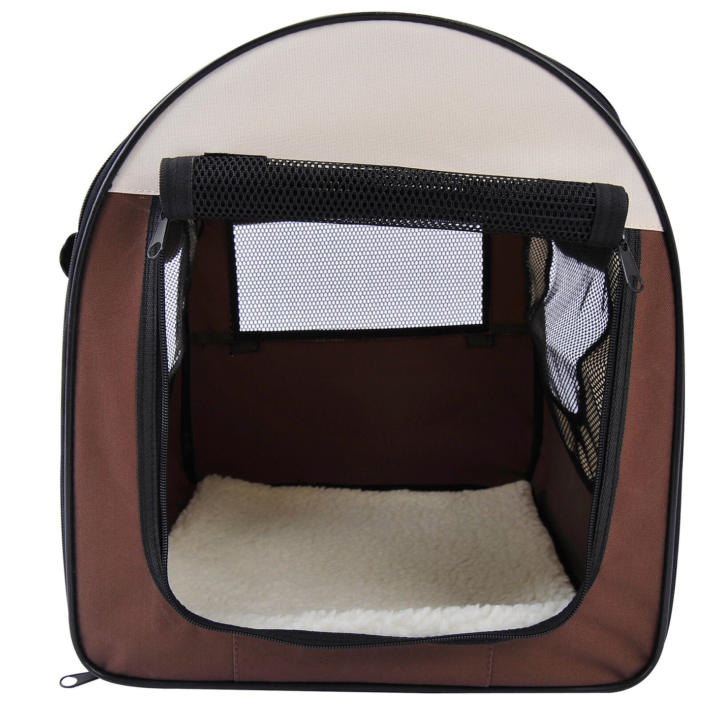 Pawhut Folding Fabric Soft Pet Crate Dog Cat Travel Carrier Cage Kennel House