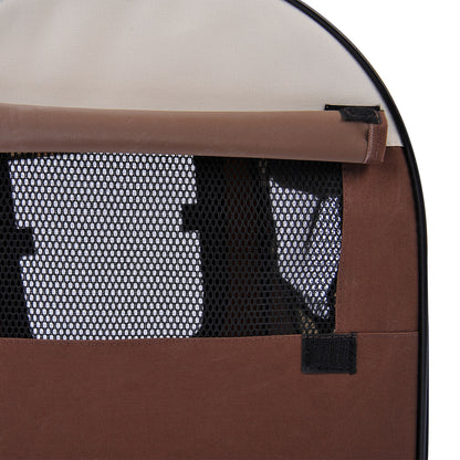 Pawhut Folding Fabric Soft Pet Crate Dog Cat Travel Carrier Cage Kennel House